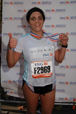 Andrea at the New York Marathon - NY, US - 2004