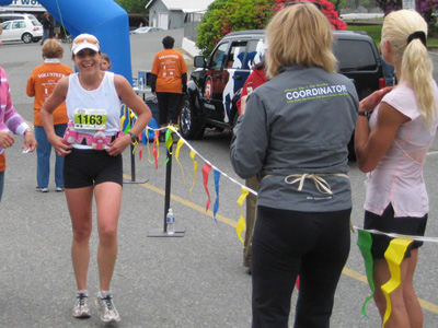 Andrea at the Edge2Edge Marathon, Pacific Rim, Canada - 2009