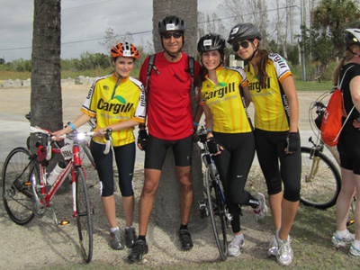 Julin and the Cargill girls - MS Ride to Key Largo, Fl - 2010