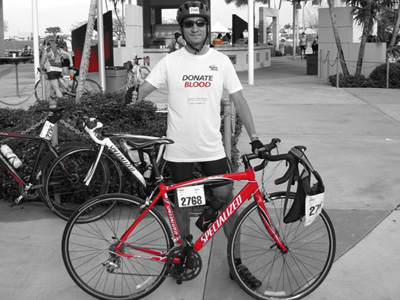 Julin promotes Blood Donation - MS Ride to Key Largo, Fl - 2010