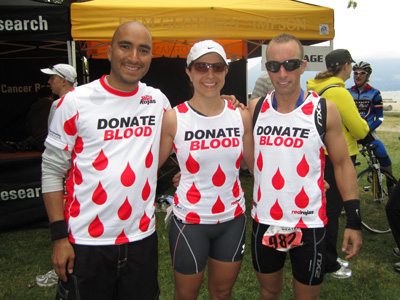 Jorge, Andrea and Adrian - Subaru Vancouver Intl. Triathlon - July 4, 2010