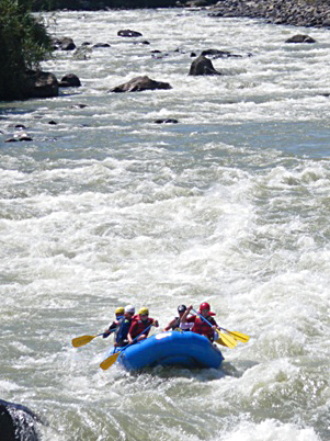 Julin and Andres - Rafting the Borja Rapids - Borja, Ecuador - December 29, 2010