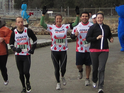 Adrian, Angela, Juan, and Chrissy - St. Patrick's 5k - Vancouver, BC - March 12, 2011