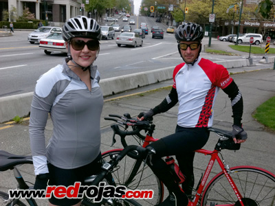 'Edmonton Elaine' joins RedRojas for a 60k, May-Long weekend training ride - Vancouver, Canada - May 22, 2011