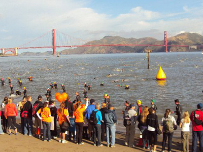Adrian Escapes Alcatraz - the 1.5 mile swim - San Francisco - June 5, 2011