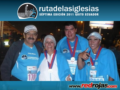 Digenes and Elsa - 'Ruta de las Iglesias' 10k - August 27, 2011