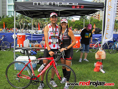 Julin, and Tachi of MiamiPace at Escape Miami Triathlon - September 25, 2011