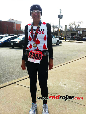 Andrea after the Chilly Half Marathon - Burlington, Ontario, Canada - March 4, 2012
