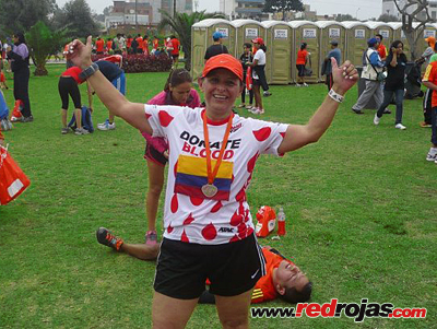 Elsa at the Lima Half Marathon - Peru - May 20, 2012