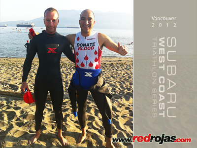 Adrian and Jorge at the Subaru Olympic Triathlon - Vancouver, Canada - July 8, 2012