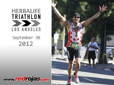 Jorge - Approaching the Fininsh line - L.A. Herbalife Triathlon - L.A., California - September 30, 2012