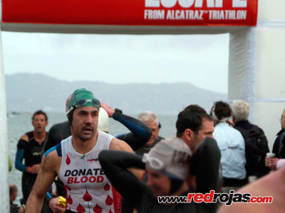 Cameron - Swim to Bike Transition - Escape From Alcatraz Triathlon - San Francisco, Ca - March 3, 2013