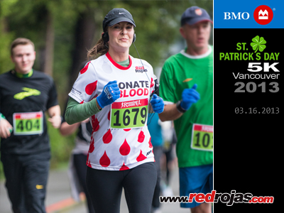 Angela at the St. Patrick's 5k - Vancouver, BC - March 16, 2013