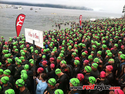Before the swim - Coeur d'Alene Tri - Idaho - June 23, 2013