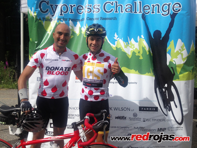 Jorge with race winner Sebastian Salas - Cypress Challenge - August 17, 2013