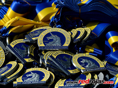 Adrian is Full Blooded at the 2014 Boston Marathon - Boston, MA, USA - April 21, 2014