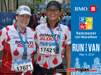 Chrissy and Angela at the 2014 BMO Vancouver Half Marathon - Vancouver, BC - May 4, 2014