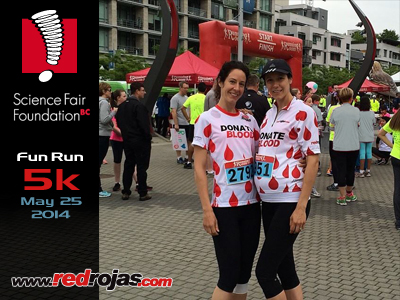 Melissa, Marianne and little Sam at the PMC Fun Run 5k - Vancouver, Canada - May 25, 2014