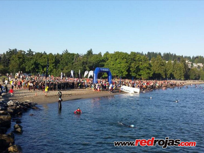Adrian and Jorge at the Subaru Triathlon - Vancouver, Canada - July 13, 2014