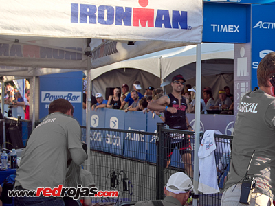 Cameron at the finish line - Ironman - Whistler, Canada - July 27, 2014