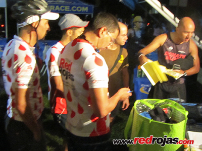 Strategizing at 5am - Mack Cycle Trilogy Triathlon - Key Biscayne, Florida - August 17, 2014
