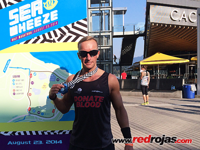 Adrian at the Lululemon SeaWheeze Half Marathon - Vancouver, Canada