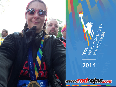 Maria Mondino at the New York Marathon - November 2, 2014