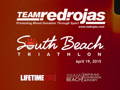 RedRojas at the Lifetime Triathlon - Miami Beach, Florida - April 19, 2015