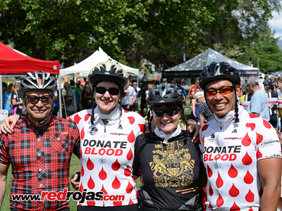 Rachael and Paul with Adrian and Clare at the Penticton Gran Fondo - Penticton, BC, Canada - July 11, 2015