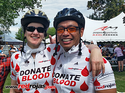 Rachael and Paul at the Penticton Gran Fondo - Penticton, BC, Canada - July 11, 2015