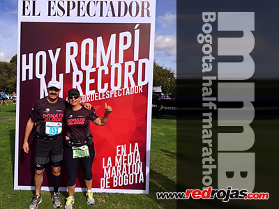 Digenes and Elsa at the Bogota Half Marathon, Bogot, Colombia - July 26, 2015