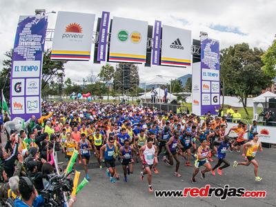 Digenes, Elsa and Nubia at the Bogota Half Marathon, Bogot, Colombia - July 26, 2015