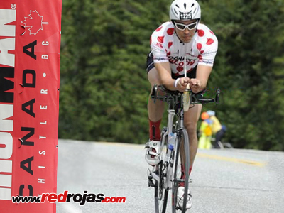 Ramn on the bike leg at IronMan Canada, Whistler, BC - July 31, 2015