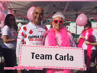 Jorge with the inspiring Carla Zarifeh raising over $17,000 dollars at the Vancouver Run for the Cure - October 04, 2015