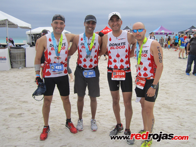 Jorge, Riaz, Julin, and Alberto at the Miami Beach Triathlon - Miami, Florida - April 3, 2016
