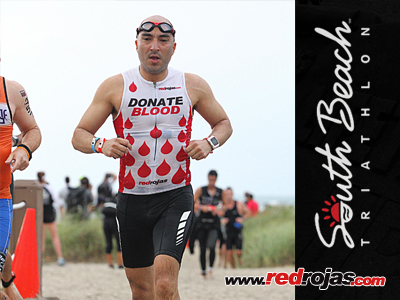 Jorge from swim to bike at the Miami Beach Triathlon - Miami, Florida - April 3, 2016
