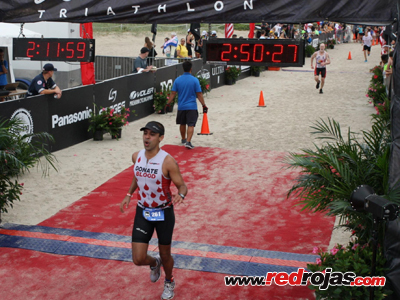 Riaz at the finish line - Miami Beach Triathlon - Miami, Florida - April 3, 2016