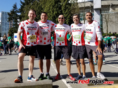 Tim, Adil, Jorge, Akbar and Amin at the SunRun 10k - Vancouver, Canada - Apr 22, 2018