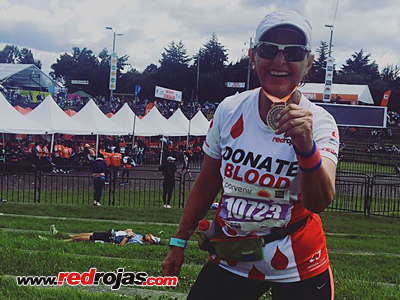 Elsa and Digenes at the Media Maratn de Bogot - Colombia - July 29, 2018