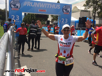 Elsa, Karola and Jorge at the Global Energy 10k - Bogot, Colombia - September 30, 2018