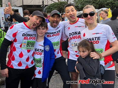 Christian, Mximo, Jorge, Santiago, Isabel and Raquel at the Vancouver SunRun 10k - Canada - April 14, 2019