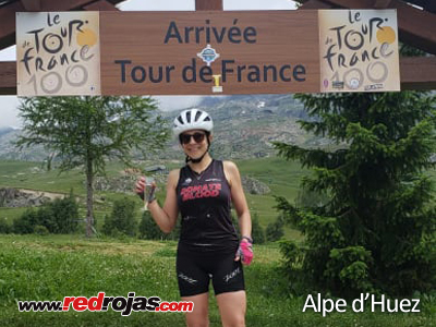 Andrea chasing the Tour de France - Alpe d'Huez, France - July 5, 2019